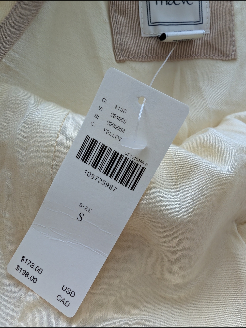Anthropologie Maeve Arlette Mini Dress Yellow Size S NWT - Picture 6 of 14